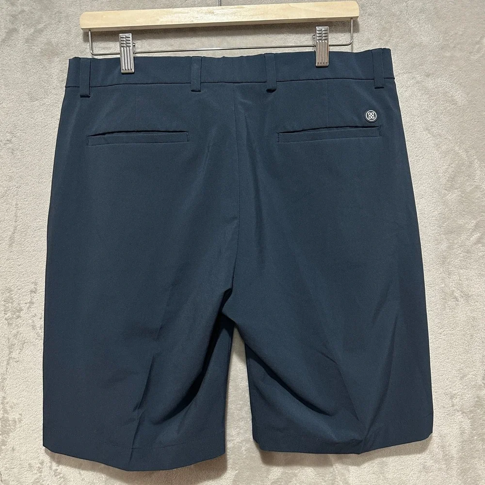 G/FORE Mens Golf Shorts Navy Blue White Stripe Trim Size 32 Performance Athletic